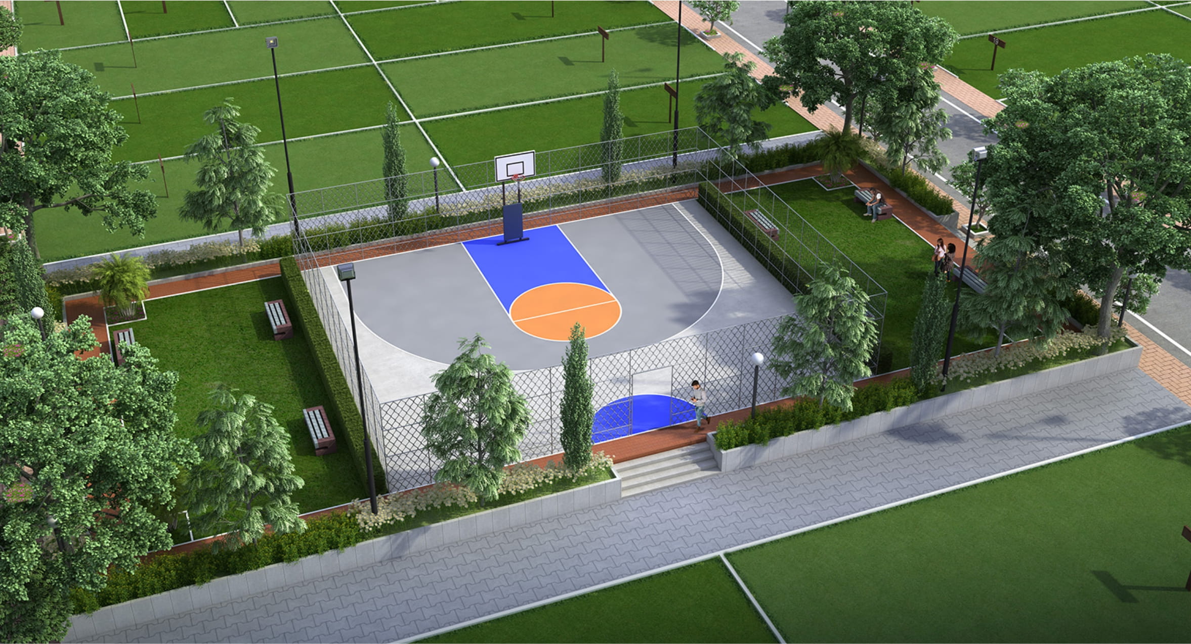 Sports courts and outdoor recreation