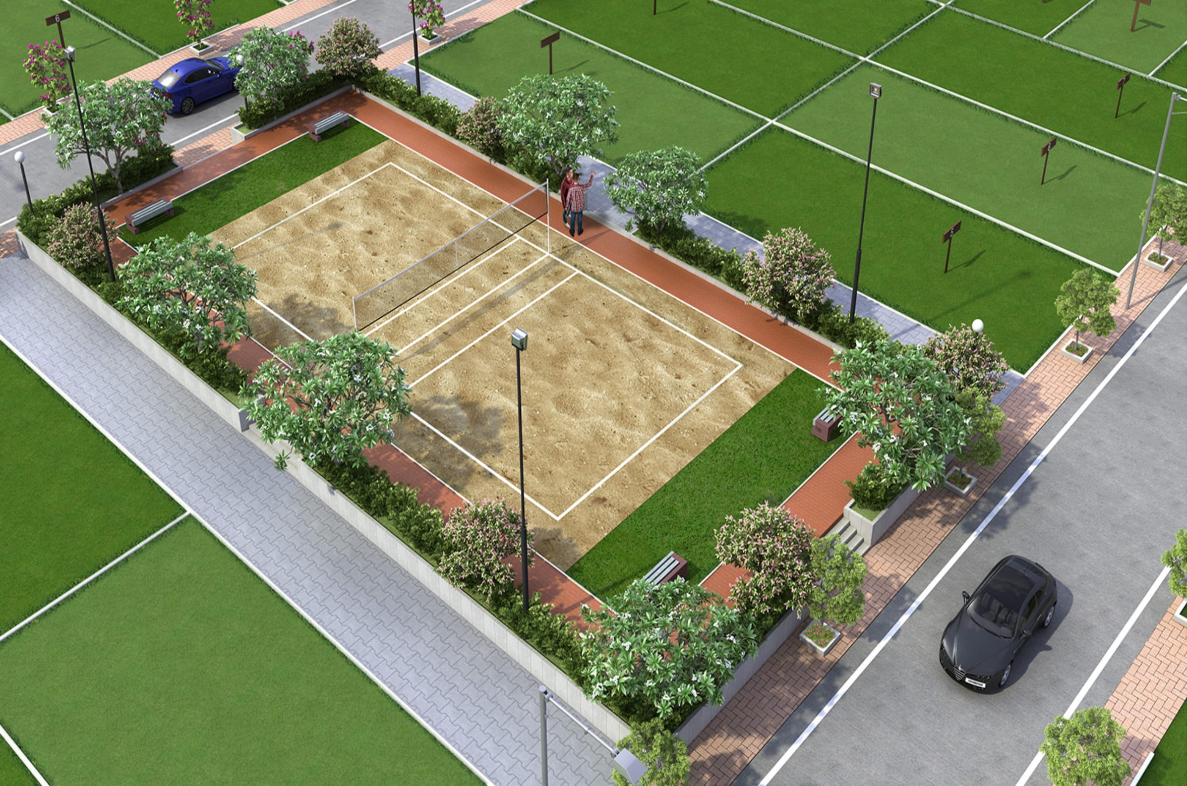 Volleyball sand court